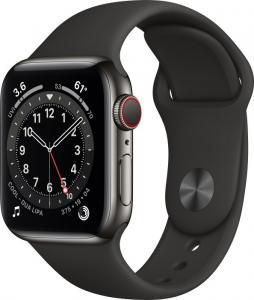 Apple Watch Series 6 (GPS + Cellular) - 40 mm - Graphite Stainless Steel mit Sportband